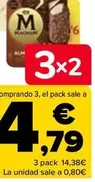 Oferta de Magnum - Helados Bombon Classic, Almendra O Blanco por 7,19€ en Carrefour