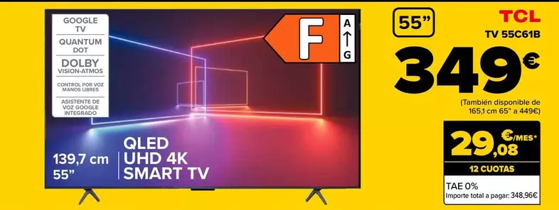 Oferta de TCL - Tv 55c618 por 349€ en Carrefour