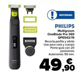 Oferta de Philips - Multigroom Oneblade QP6542/15 por 49,9€ en Carrefour