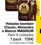 Oferta de Magnum - Helados Bombon Classic, Almendra O Blanco por 7,19€ en Carrefour