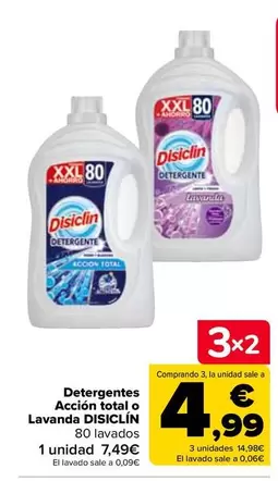 Oferta de Discilin - Detergentes Accion Total O Lavanda  en Carrefour