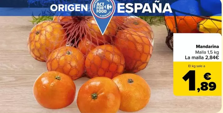 Oferta de Mandarina por 1,89€ en Carrefour