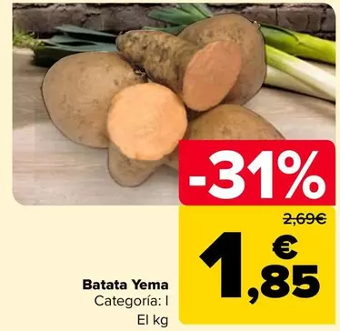 Oferta de Batata Yema  por 1,85€ en Carrefour