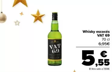 Oferta de Vat 69 - Whisky Escocés por 5,55€ en Carrefour