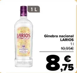 Oferta de Larios - Ginebra Nacional por 8,75€ en Carrefour