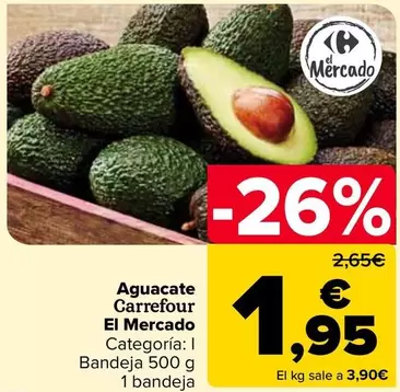 Oferta de  Carrefour - Aguacate  El Mercado por 1,95€ en Carrefour