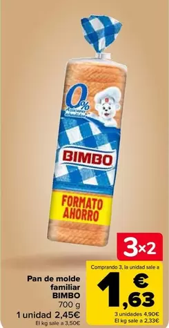 Oferta de Bimbo - Pan De Molde Familiar por 2,45€ en Carrefour