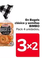 Oferta de Bimbo - En Bagels Clasico Y Semillas en Carrefour