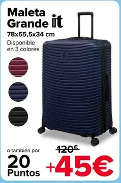 Oferta de Maleta Grande por 120€ en Carrefour