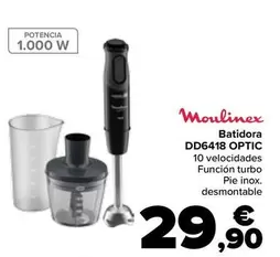 Oferta de Moulinex - Batidora DD6418 OPTIC por 29,9€ en Carrefour