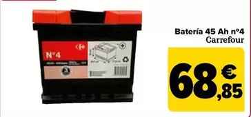 Oferta de Carrefour - Batería 45 Ah Nº4  por 68,85€ en Carrefour