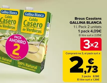 Oferta de Gallina Blanca - Caldos Caseros  por 4,09€ en Carrefour