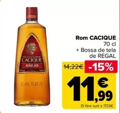 Oferta de Cacique - Ron por 11,99€ en Carrefour