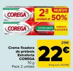 Oferta de Corega - Crema Fijadora Prótesis  Extra Fuerte   por 22€ en Carrefour