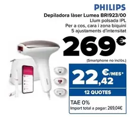 Oferta de Philips - Depiladora Láser Lumea BRI923/00 por 269€ en Carrefour