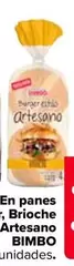 Oferta de Bimbo - En Panes  Maxi Burger Brioche  Y Rústica Artesano  Bimbo  Pack 4 Unidades en Carrefour