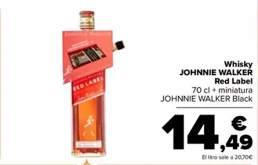 Oferta de Johnnie Walker - Whisky Red Label por 14,49€ en Carrefour