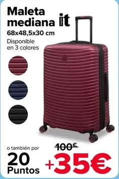 Oferta de Maleta Mediana por 100€ en Carrefour