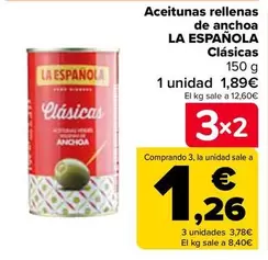 Oferta de La Española - Aceitunas Rellenas De Anchoa Clasicas por 1,89€ en Carrefour