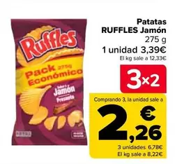 Oferta de Ruffles - Patatas Jamon por 3,39€ en Carrefour