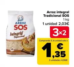 Oferta de Sos - Arroz Integral Tradicional  por 2,03€ en Carrefour