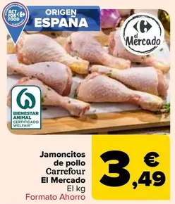 Oferta de Carrefour - Jamoncitos  De Pollo   El Mercado por 3,49€ en Carrefour