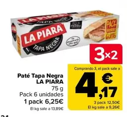 Oferta de La Piara - Paté Tapa Negra por 6,25€ en Carrefour