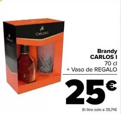 Oferta de Carlos I - Brandy por 25€ en Carrefour