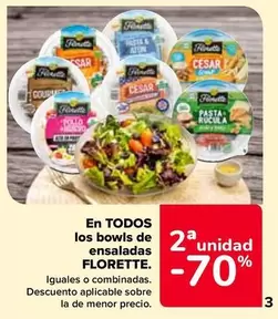 Oferta de Florette - En Todos Los Bowls De Ensaladas en Carrefour