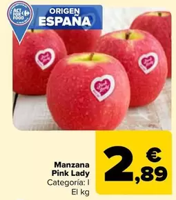 Oferta de Manzana Pink Lady por 2,89€ en Carrefour