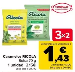 Oferta de Ricola - Caramelos por 2,15€ en Carrefour