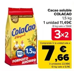 Oferta de Cola Cao - Cacao Soluble por 11,49€ en Carrefour