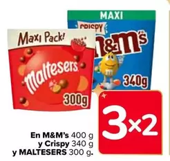 Oferta de M&M's/Maltesers - Crispy  en Carrefour