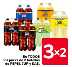 Oferta de Pepsi/7UP/Kas - En Todos Los Packs De 2 Botellas  en Carrefour