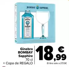 Oferta de Bombay - Ginebra Sapphire por 18,99€ en Carrefour