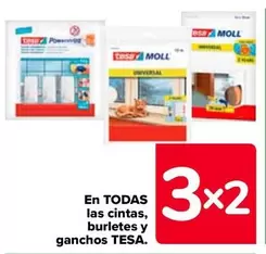 Oferta de  TESA - En TODAS Las Cintas, Burletes Y Ganchos en Carrefour