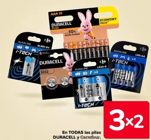 Oferta de Carrefour - En Todas Las Pilas Duracell Y Carrefour en Carrefour