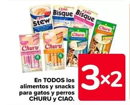 Oferta de Churu/Ciao - En Todos Los Alimentos Y Snacks Para Gatos Y Perros en Carrefour