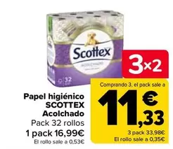 Oferta de Scottex - Papel Higienico Acolchado por 16,99€ en Carrefour