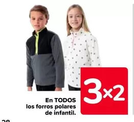 Oferta de En TODOS los forros polares de infantil en Carrefour