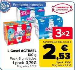 Oferta de Actimel - L.Casei por 3,79€ en Carrefour