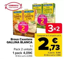 Oferta de Gallina Blanca - Caldos Caseros por 4,09€ en Carrefour