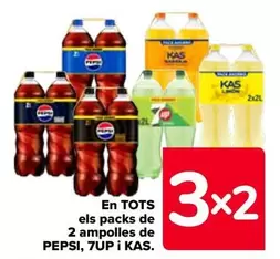 Oferta de Pepsi/7UP/Kas - En Todos Los Packs De 2 Botellas  en Carrefour