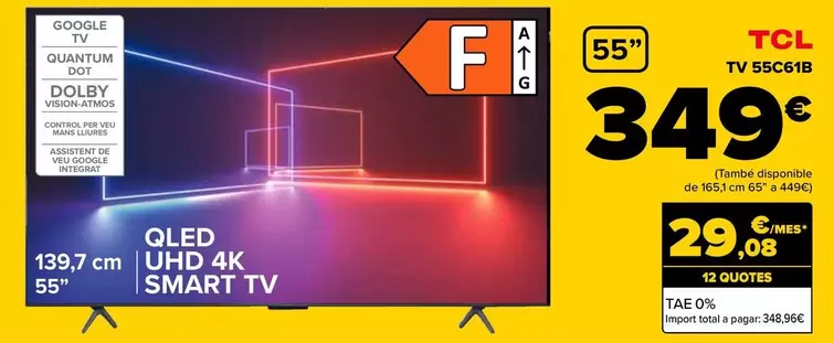 Oferta de TCL - Tv 55C61B por 349€ en Carrefour