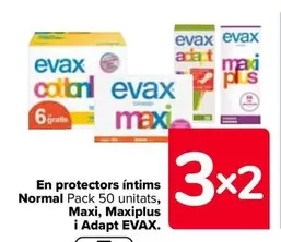 Oferta de Evax - En Salvaslips Normal, Maxi, Maxiplus Y Adapt en Carrefour