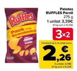 Oferta de Ruffles - Patatas Jamón por 3,39€ en Carrefour