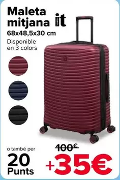 Oferta de Maleta Mediana It 68x48.5x30 Cm por 100€ en Carrefour