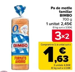 Oferta de Bimbo - Pan De Molde Familiar por 2,45€ en Carrefour