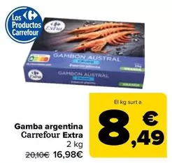 Oferta de Carrefour - Gambon Extra por 16,98€ en Carrefour