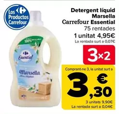 Oferta de Carrefour Essential - Detergente Líquido Marsella  por 4,95€ en Carrefour